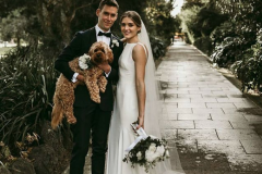 Bridal bouquet and Groom